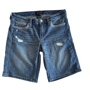 White House Black Market Denim Jean Shorts Women’s Distressed Girlfriend 0